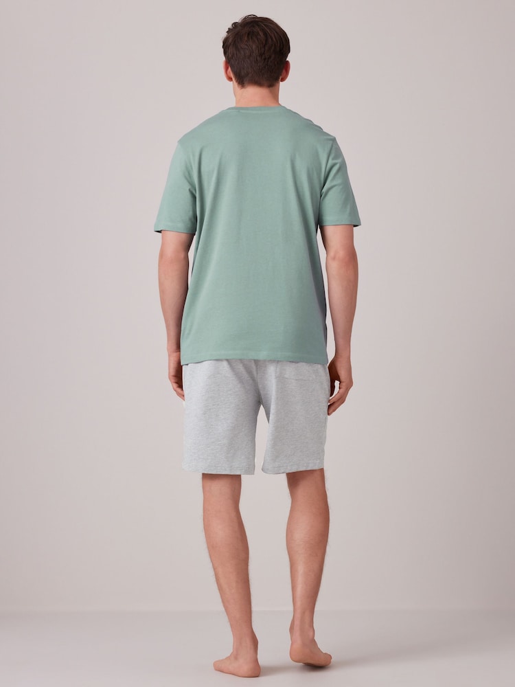 Pink/Green/Blue Jersey Pyjamas Shorts Set 3 Pack - Image 3 of 17