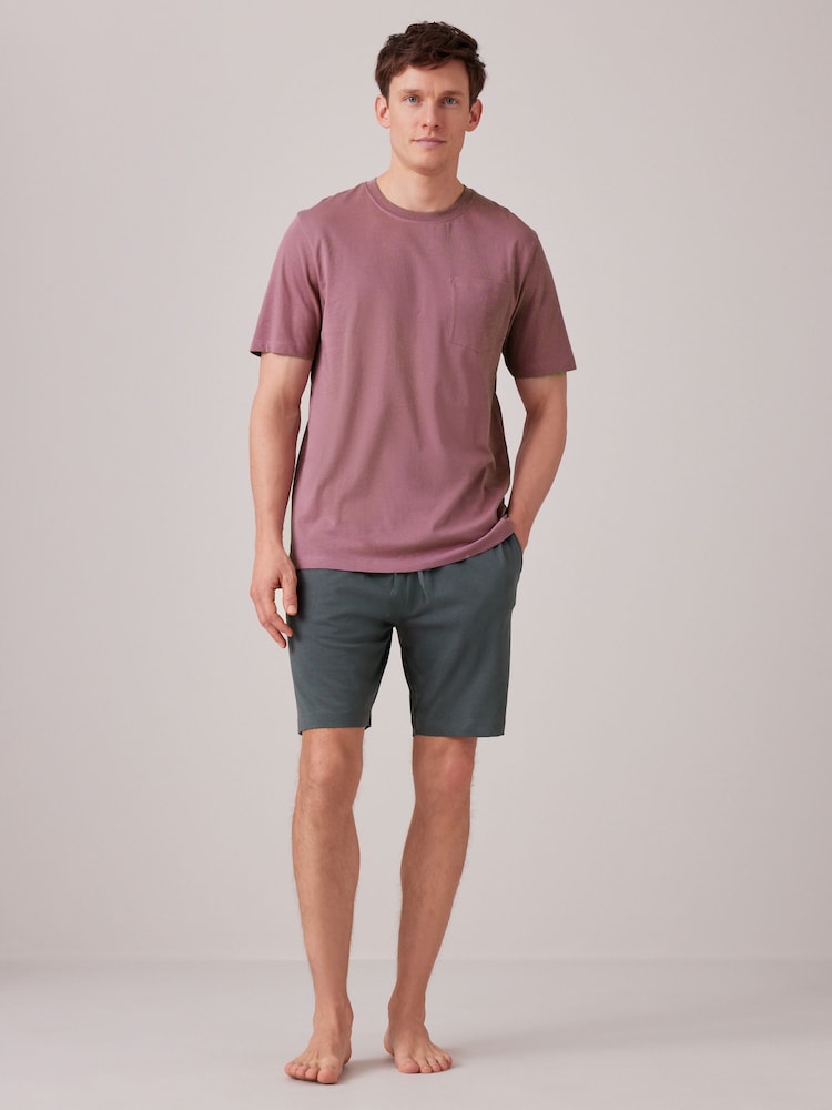 Pink/Green/Blue Jersey Pyjamas Shorts Set 3 Pack - Image 6 of 17
