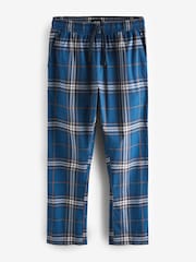 Blue Woven Check Pyjama Bottoms 2 Pack - Image 11 of 13