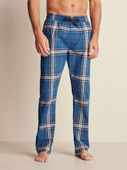 Blue Woven Check Pyjama Bottoms 2 Pack - Image 2 of 13