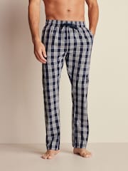 Blue Woven Check Pyjama Bottoms 2 Pack - Image 7 of 13