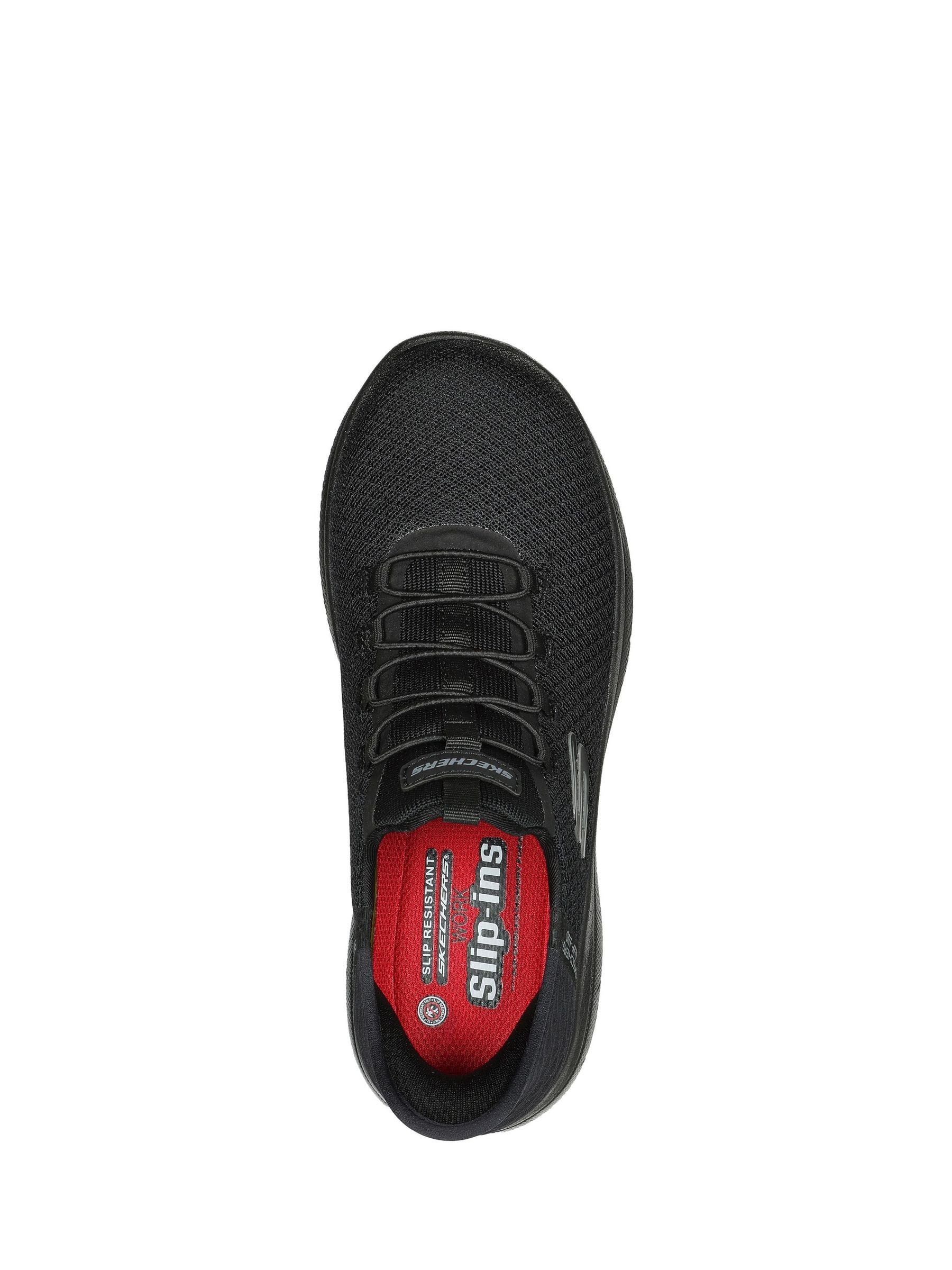 Womens black skechers work shoes uk discount