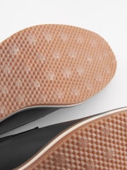 Black Leather Wedge Derby Shoes - Image 6 of 6
