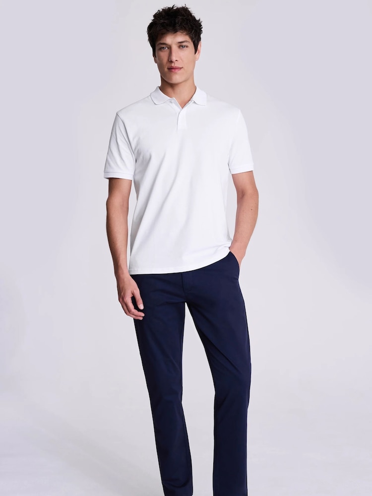 MOSS White Pique Polo Shirt - Image 3 of 6
