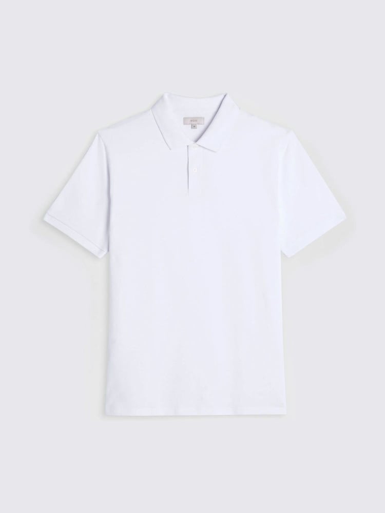MOSS White Pique Polo Shirt - Image 5 of 6