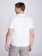 MOSS Cream Terry Towelling Skipper 100% Cotton Polo Shirt - Image 2 of 5