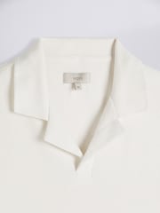 MOSS Cream Terry Towelling Skipper 100% Cotton Polo Shirt - Image 5 of 5