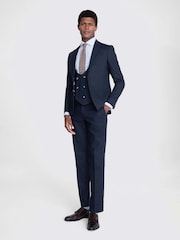 MOSS Slim Fit de linho Linen Jacket - Imagem 3 de 6