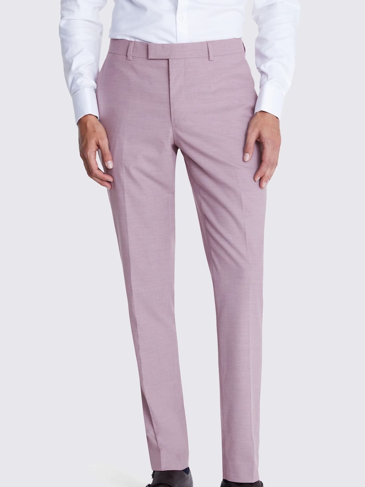 MOSS Pink Slim Fit Quartz Trousers - Image 1 of 3