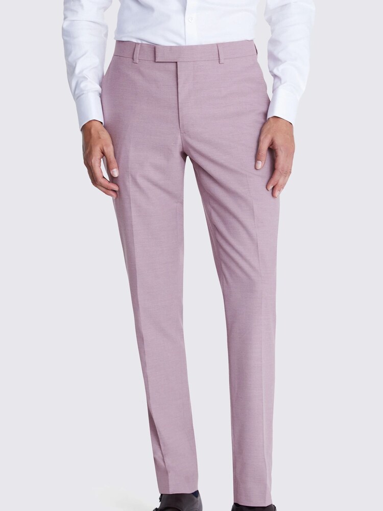 MOSS Pink Slim Fit Quartz Trousers - Image 1 of 3 MOSS Pink Slim Fit Quartz Trousers - Image 1 of 3