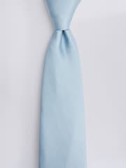 MOSS Blue Oxford Silk Tie - Image 2 of 2