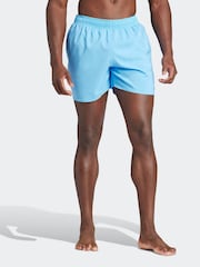adidas sky Blue Solid CLX Short Length Swim Shorts - Image 1 of 6