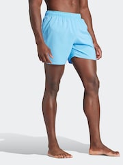 adidas sky Blue Solid CLX Short Length Swim Shorts - Image 3 of 6
