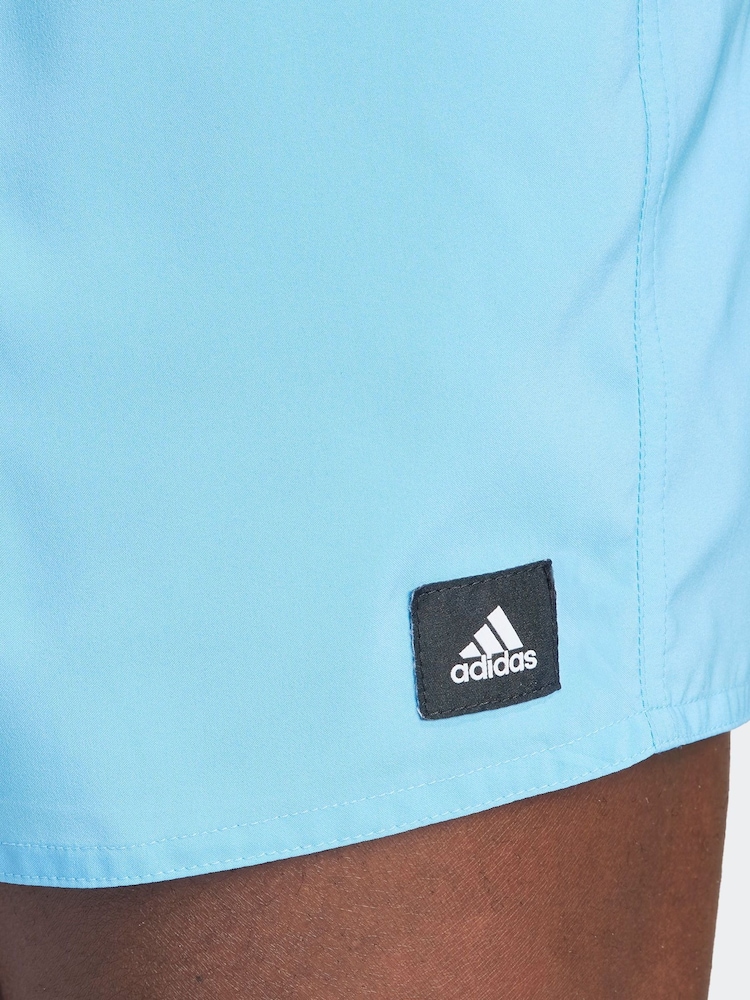 adidas sky Blue Solid CLX Short Length Swim Shorts - Image 4 of 6