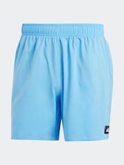 adidas sky Blue Solid CLX Short Length Swim Shorts - Image 6 of 6