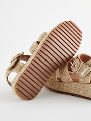 Neutral Raffia Platform Wedge Sandals - Image 5 of 5