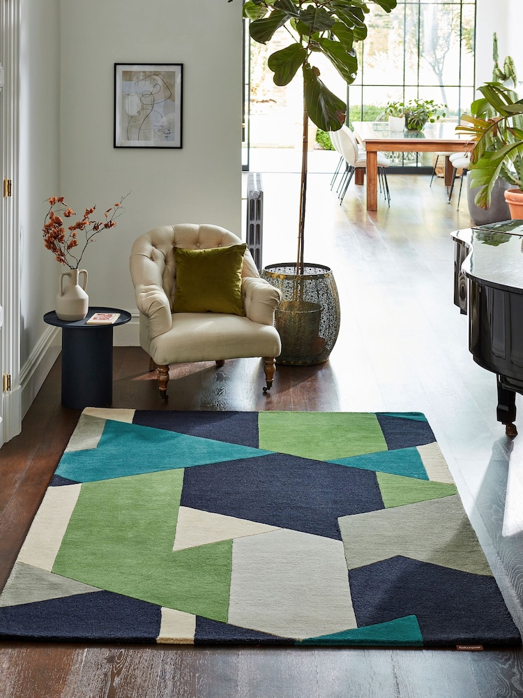 Harlequin Blue Popova Rug - Image 1 of 4 Harlequin Blue Popova Rug - Image 1 of 4