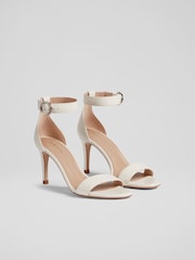LK Bennett Natural Ivy Leather Single Strap Sandals - Image 2 of 4