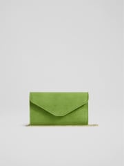 Grün - Lk Bennett Dominica Clutch aus Veloursleder - Bild 3 von 5