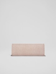 LK Bennett Pink Lucille Fine Glitter Clutch Bag - Image 2 of 4
