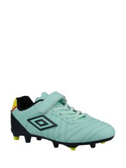 Umbro Blue Junior Speciali Liga Firm Ground Velcro Football Boots - Image 3 of 4