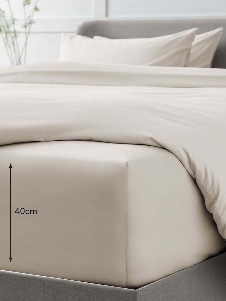 Sábana 100% algodón egipcio satinado de 400 hilos Collection Luxe - Imagen 1 de 1