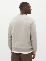 Light Grey Regular Fit Jersey Cotton Rich Crew Sweatshirt - Image 2 of 7