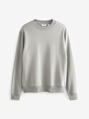 Light Grey Regular Fit Jersey Cotton Rich Crew Sweatshirt - Image 5 of 7