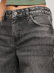 Superdry Black Mid Rise Wide Leg Jeans - Image 4 of 7