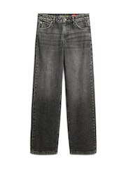 Superdry Black Mid Rise Wide Leg Jeans - Image 5 of 7