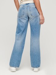 Superdry Light Blue Mid Rise Wide Leg Jeans - Image 2 of 5
