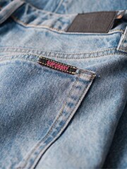 Superdry Light Blue Mid Rise Wide Leg Jeans - Image 5 of 5