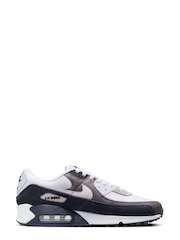 Nike Grey/Black Air Max 90 Trainers - Image 3 of 10
