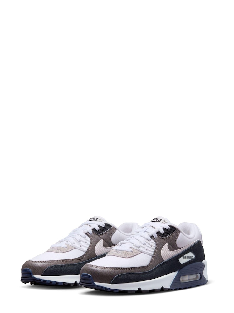 Nike Grey/Black Air Max 90 Trainers - Image 5 of 10