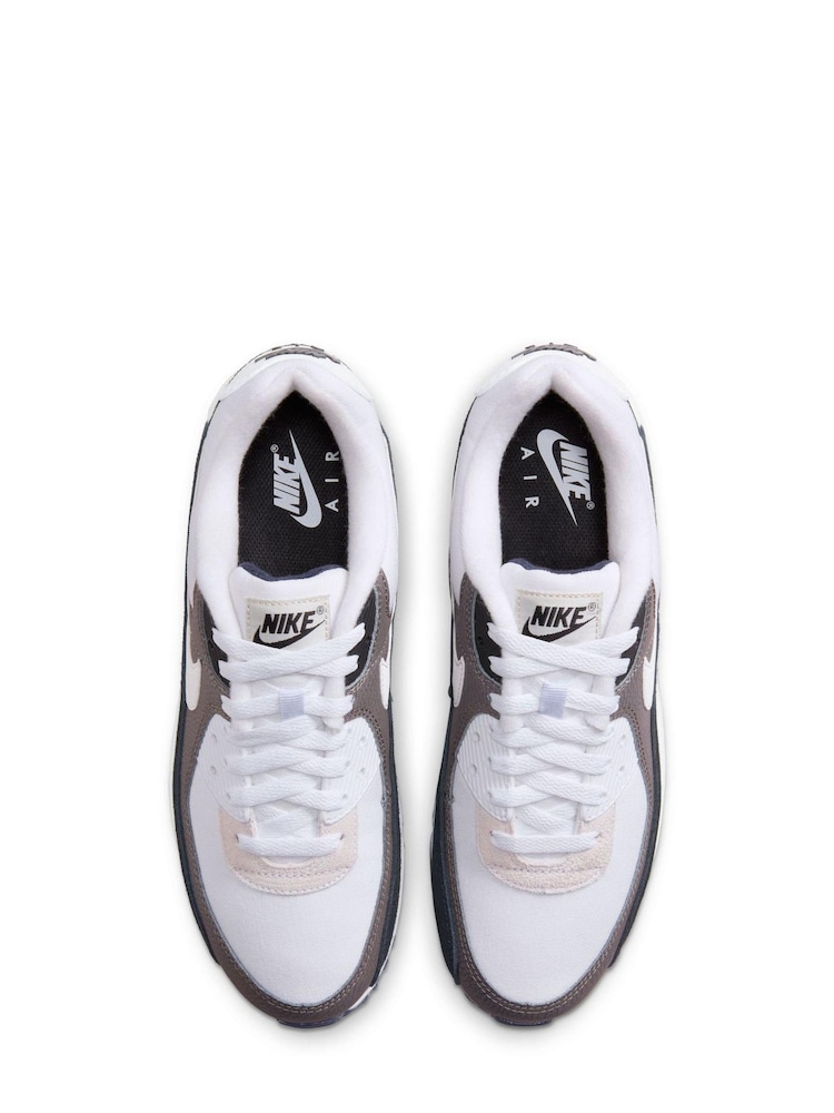 Nike Grey/Black Air Max 90 Trainers - Image 6 of 10