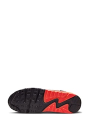 Nike White/Coral Air Max 90 Trainers - Image 8 of 8