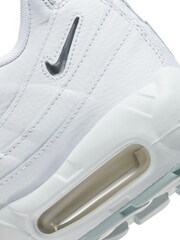 Nike White Air Max 95 Trainers - Image 8 of 8