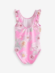 Rosa floral - Bañador con mangas de volantes (3 meses-12 años) - Imagen 7 de 8