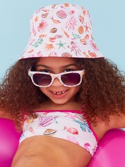 Angels By Accessorize Shell Print Bucket White Hat - Image 1 of 1