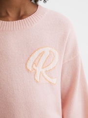 Reiss Pink Afi 9-13 yrs Wool Blend Motif Jumper - Image 4 of 6