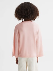 Reiss Pink Afi 9-13 yrs Wool Blend Motif Jumper - Image 5 of 6