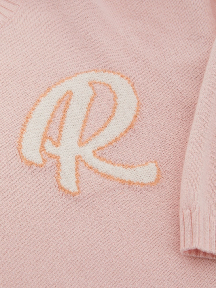 Reiss Pink Afi 9-13 yrs Wool Blend Motif Jumper - Image 6 of 6