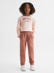 Reiss Pink Alanna 13-14 yrs Cotton Motif Crew Neck Top - Image 5 of 6