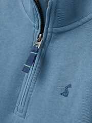 Joules Boys' Alistair Blue Boys' Quarter Zip Sweatshirt - Image 3 of 5