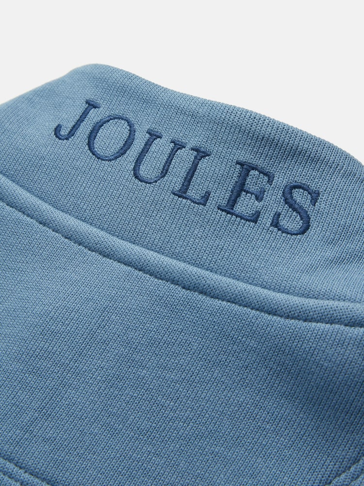 Joules Boys' Alistair Blue Boys' Quarter Zip Sweatshirt - Image 5 of 5