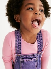 Purple Denim Pinafore Dress (3mths-7yrs) - Image 3 of 8