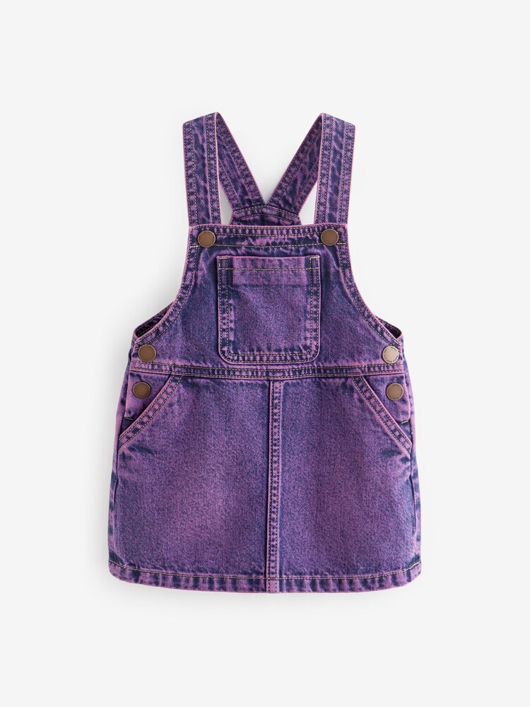 Purple Denim Pinafore Dress (3mths-7yrs) - Image 5 of 8