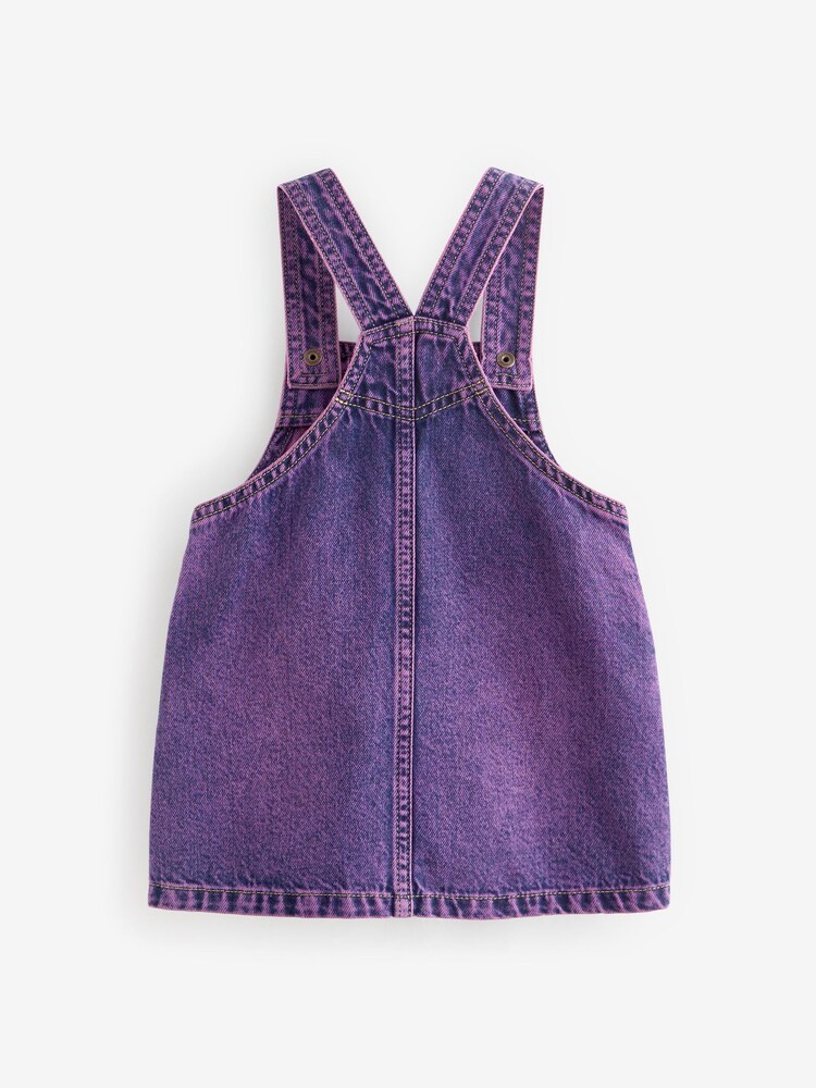 Purple Denim Pinafore Dress (3mths-7yrs) - Image 6 of 8