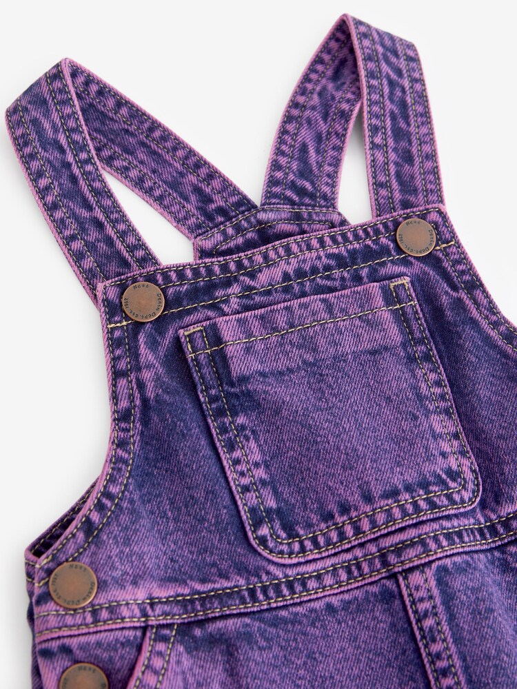 Purple Denim Pinafore Dress (3mths-7yrs) - Image 7 of 8