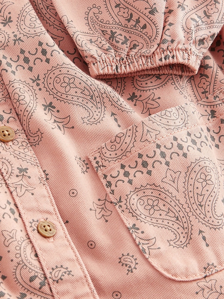 Pink Paisley Cotton Shirt Dress (3mths-8yrs) - Image 6 of 6